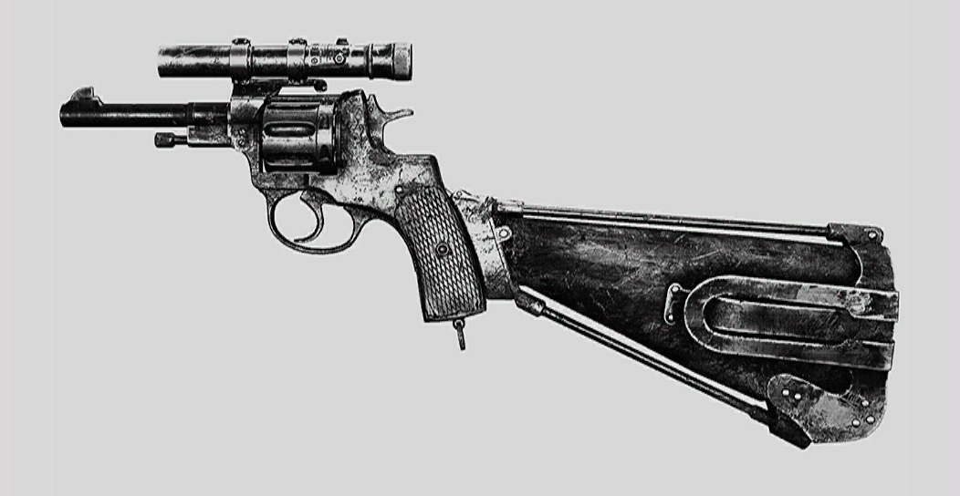 Револьвер Nagant M1895 Deadeye в Hunt: Showdown. Изображение из "Книги оружия"