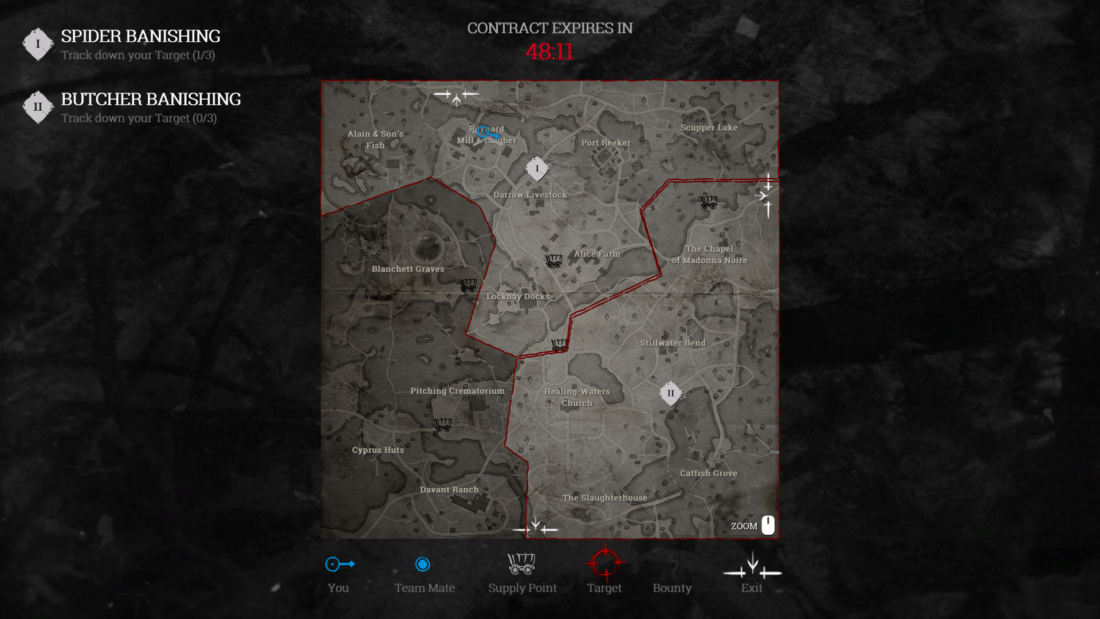 Hunt Showdown игровая карта