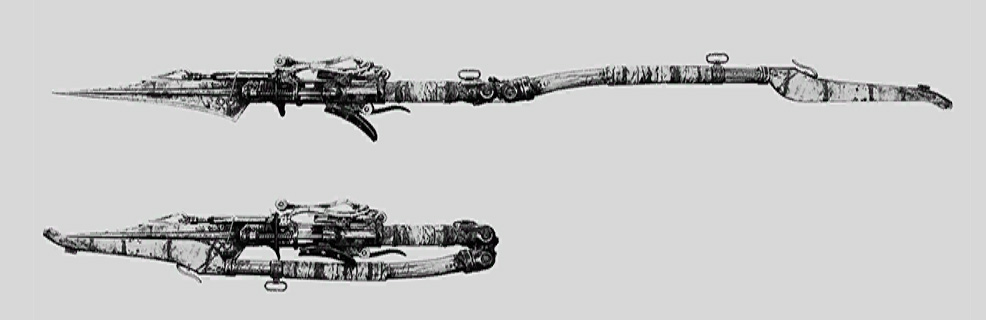 Оружие Bomb Lance в игре Hunt: Showdown. Изображение из "Книги оружия"