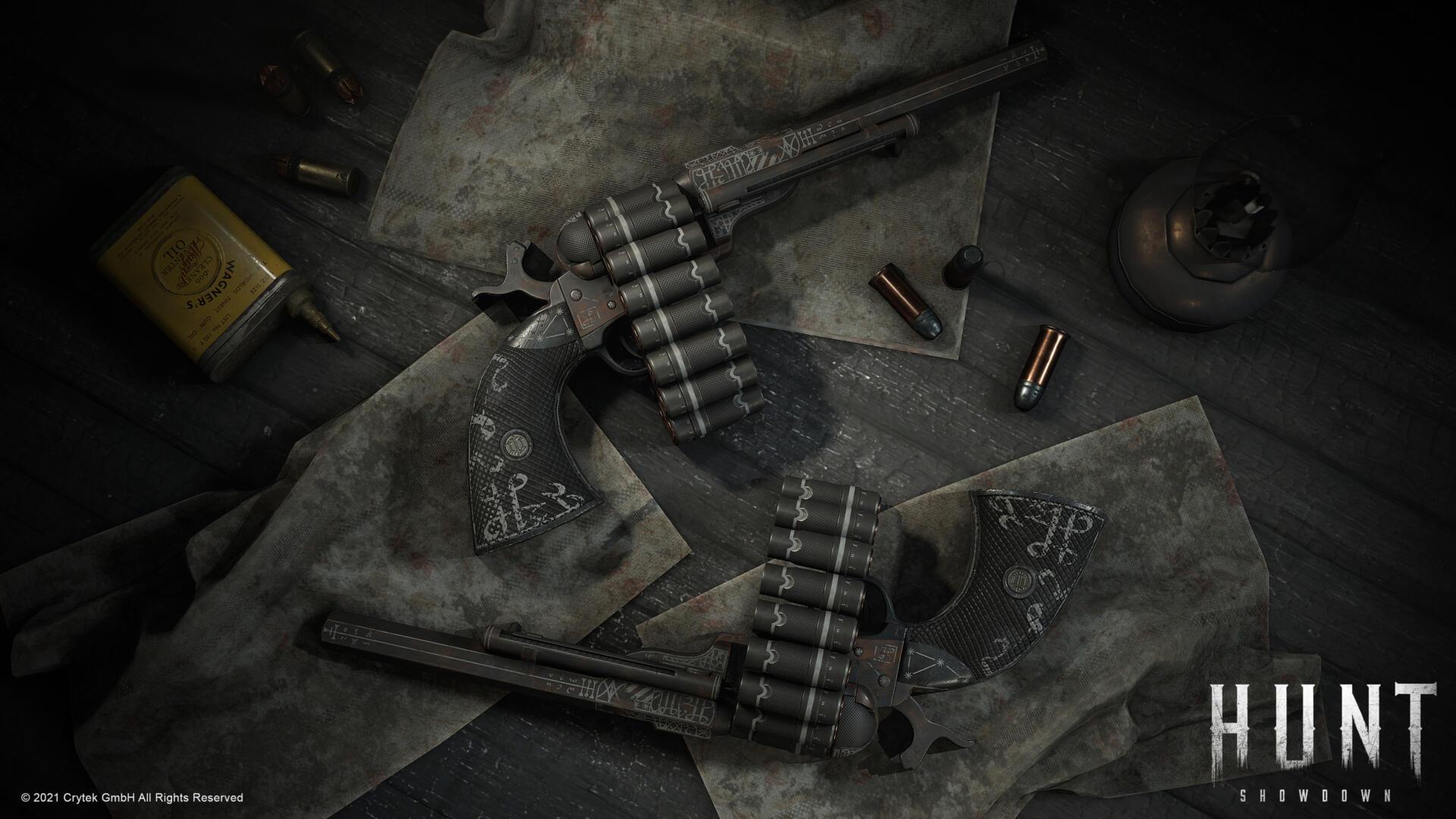 Легендарное оружие Dark Miasma (Caldwell Conversion Chain Pistol) в Hunt: Showdown