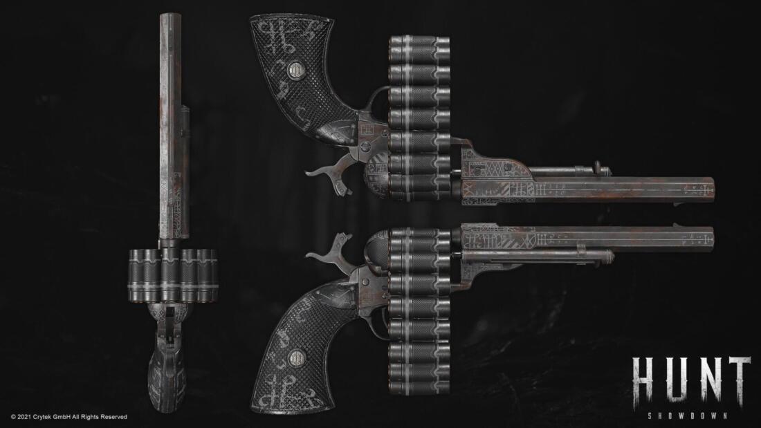 Легендарное оружие Dark Miasma (Caldwell Conversion Chain Pistol) в Hunt: Showdown